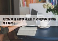 蚂蚁区块链合作伙伴是什么公司[蚂蚁区块链是干嘛的]